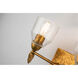 Fun Finial 2 Light 15 inch Gold Leaf with Antique Vanity Light Wall Light